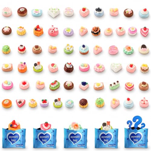 60Pcs Mini Resin Models, Mystery Bag Mini Resin Cake Styles B - color: B