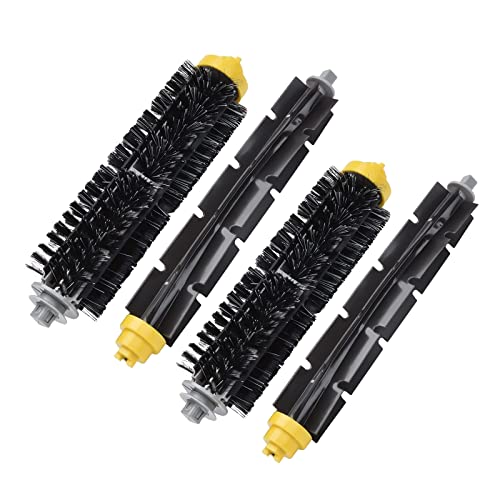 Garbage fighter Replacement Parts for iRobot Roomba 600 Series 690 980 670 660 651 650 630 614 595 585 564 552, 2 Pairs Bristle and Flexible Beater Brush, Vacuum Cleaner Kit - color: mainbrush