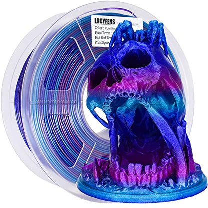 Rainbow PLA 3D Printer Filament, PLA Filament 1.75mm, Shiny Color Change Rainbow PLA Filament, +/- 0.02mm, 3D Printing Filament 1kg/2.2lbs - color: Shiny 3 Color Change