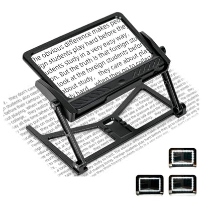Large Magnifying Glass with Phone Stand, Full Page Magnifier for Reading
