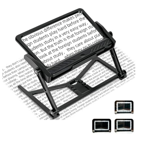 Large Magnifying Glass with Phone Stand, Full Page Magnifier for Reading