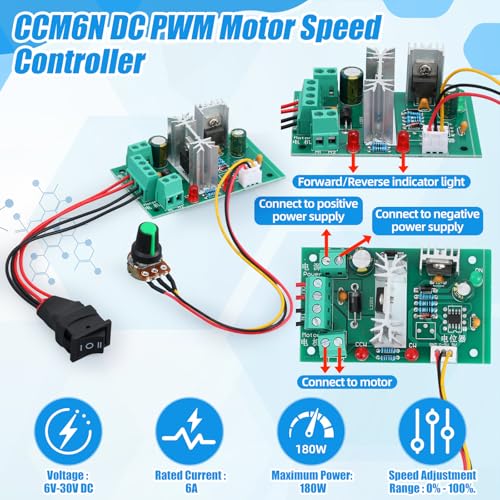 Copkim 12V DC Geared Motor Kit, 1000rpm - style: 1000rpm