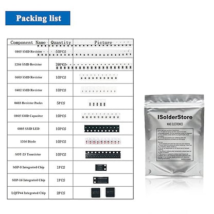 ISolderStore SMD/SMT Components Practice Board - Electronic Project Kits DIY Soldering Skill Training Board - Led Transistor Soldering Kit - size: SMD A-1PCS