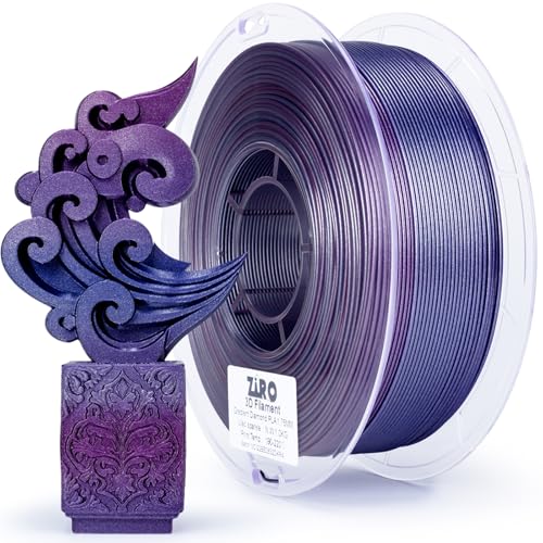 ZIRO Slow Color Gradient 1.75mm PLA, Fit Most 3D Printer, Lilac Sparkle - color: Lilac Sparkle