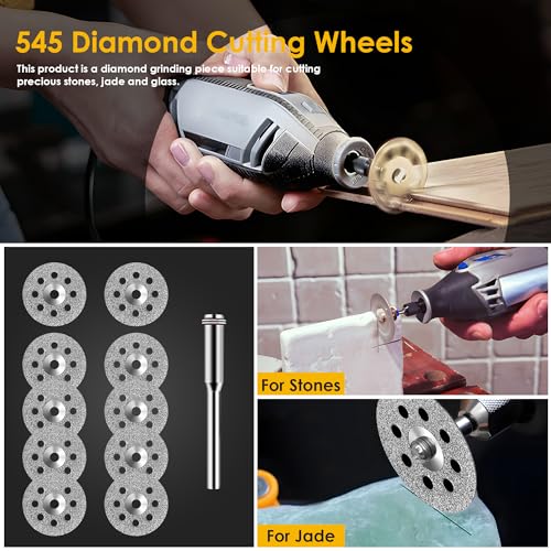44 Pcs Red Cutting Wheel Set Compatible with Plastic for Rotary Tool - color: Red