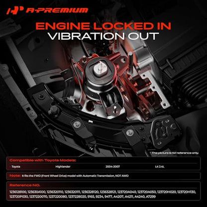 A-Premium Engine Motor and Transmission Mount Kit, with Torque Strut Mount
