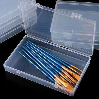 LJY 6 Clear Rectangular Plastic Boxes, 7.1 x 4.3 x 1.2 in for Electronics - color: Transparent, size: 7.1 x 4.3 x 1.2 inch