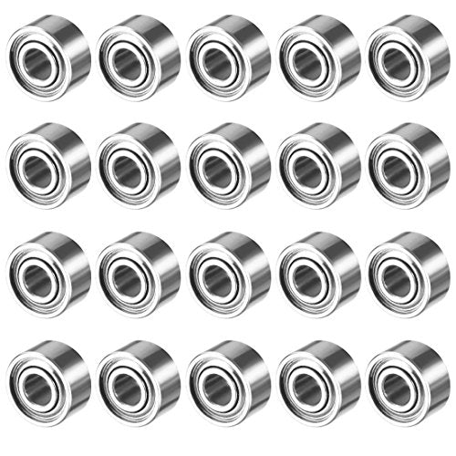 uxcell 20pcs MR52ZZ 2mmx5mmx2.5mm Double Shielded Miniature Deep Groove Ball Bearing - size: 2mmx5mmx2.5mm