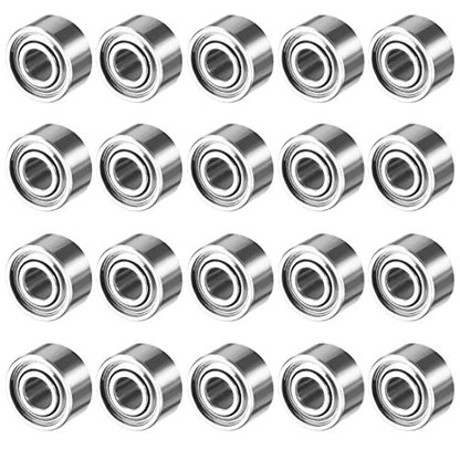 uxcell 20pcs MR52ZZ 2mmx5mmx2.5mm Double Shielded Miniature Deep Groove Ball Bearing - size: 2mmx5mmx2.5mm