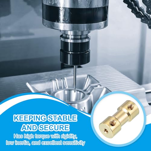 PATIKIL Shaft Coupling Joint 2mm to 3mm, 4 Pcs Brass Motor Shaft Coupler Extension Connector Rigid Sleeve Adapter Transmission Joint with M3 Screws for RC Car Airplane Tires Motor Robot - size: 2mm-3mm