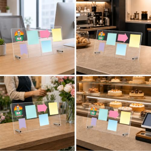 Skull Memo Board Living The Dream Funny Office Acrylic Monitor Memo Board - color: Living the Dream