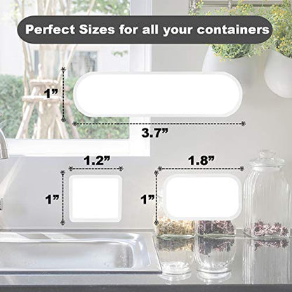 Outus 264 Pcs Removable Food Labels Waterproof 3 Sizes, Silver