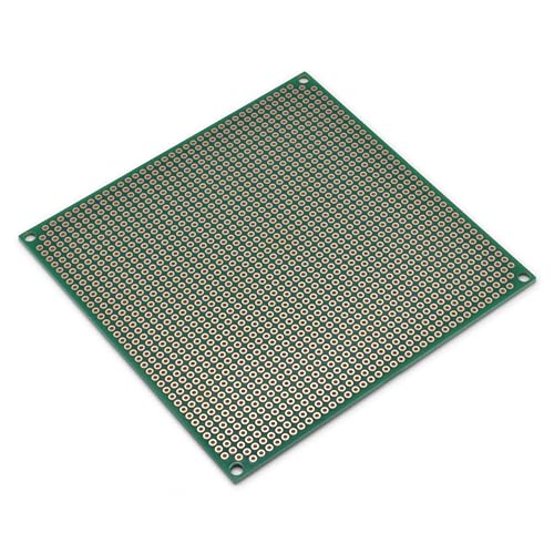 Double Sided ENIG Perf Board, PCB Board, Electronic Circuit Board for DIY Prototype Circuit, FR4, Plated Through Hole Solder Prototype Board, ST-PERF (4" x 4") - style: 4" x 4"