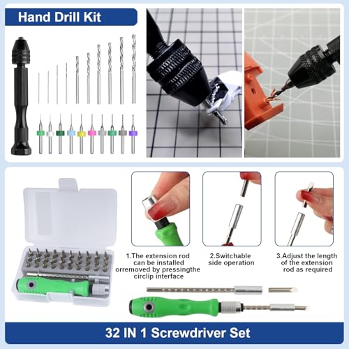 304PCS 3D Printing Accessory Tools with Tool Box for 3D Printer Modeler Basic Tools,Multi-spec Nozzle Cleaning Remove Kit & mini Electric Grinder for Remove/Trim and Finish 3D Print - style: 304PCS