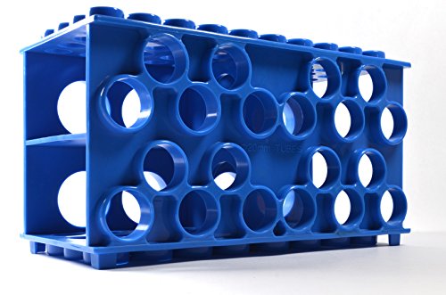 EISCO Universal Multi Size Test Tube Rack - Polypropylene - Holds 30mm, 20mm, 17mm, and 12mm Diameter Tubes