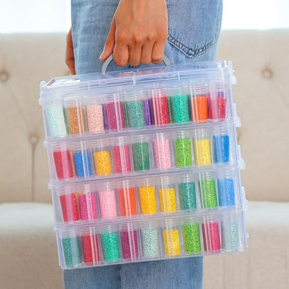 QUEFE Diamond Painting Storage Container 4 Tier 200 Slots Bead Organizer