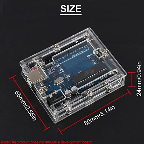 Uno R3 Case Enclosure New Transparent Gloss Computer Box Acrylic Transparent Protective Box for Arduino UNO R3