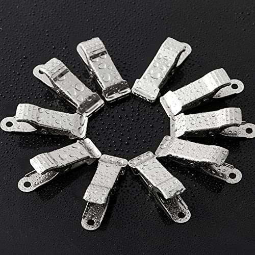 Shimeyao 10 Pcs Metal Mini Clamps Mini Spring Clamp, Silver - color: Silver