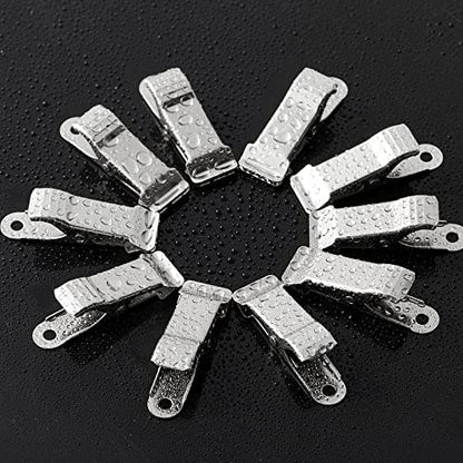 Shimeyao 10 Pcs Metal Mini Clamps Mini Spring Clamp, Silver - color: Silver