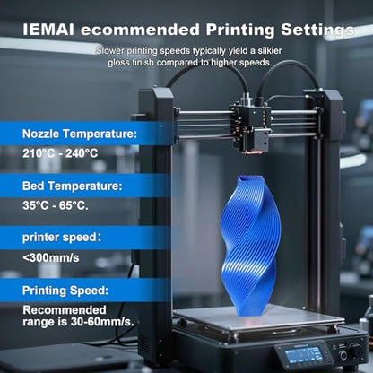 IEMAI Silk PLA+ Filament 1.75mm, Dual-Color Rose Red-Blue, 1KG - color: Dual-rose Red-blue