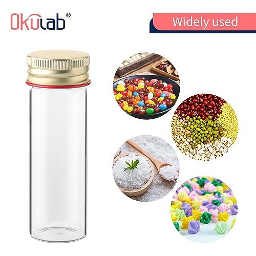 20 PCS 25ML Clear Clear Glass Test Tubes with Screw Caps, 28mm Diameter x 85mm Length Glass Test Tube for Scientific Plants, TTG25B20 - style: 20PCS of 28x85mm (25ml)