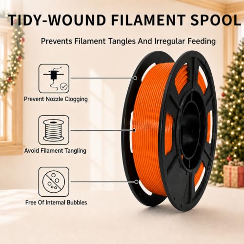8 Colors PLA+ 3D Printer Filament Bundle, 8 Pack 250g Spool, High-Speed & Strong Toughness,Ideal as Birthday Gift - White + Red + Orange + Blue + Yellow + Green + Purple + Turquoise - color: Pla+ 250g*8- Jade White/Red/Pumpkin Orange/Green/Blue/Yellow/Tur