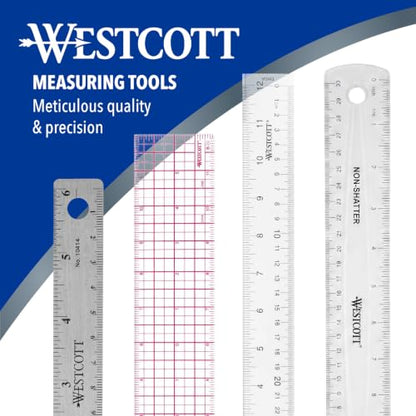Westcott 00516 Safety Compass for Geometry, Drafting, Classrooms, Crafters and Artists, Shatterproof, Translucent Drawing Compass Creates Perfect Circles from 1/4-Inch to 10 Inches - size: Safety Compass