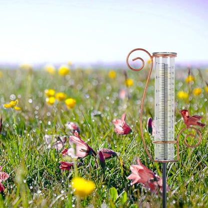 Cardinal Rain Gauge Outdoor with 7 Inch Glass Tube - color: Cardinal