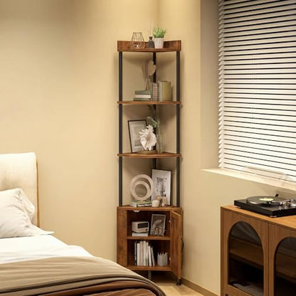 5-Tier Corner Shelf Stand Organizer for Small Space