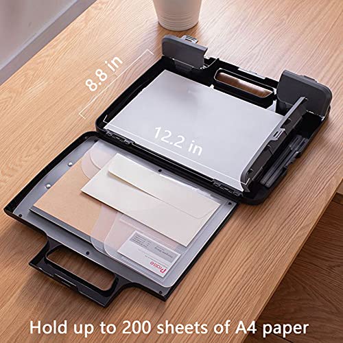 Heavy Duty Clipboard with Storage Case, Portable Handle Clipboard