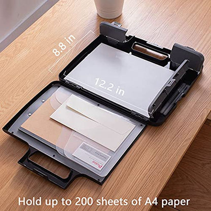Heavy Duty Clipboard with Storage Case, Portable Handle Clipboard