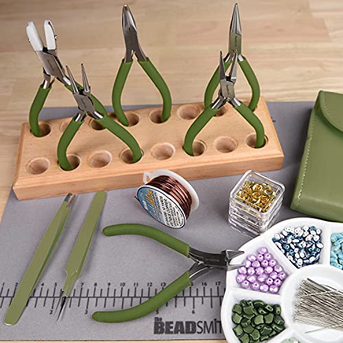 The Beadsmith Fashion Color Pliers, Jewelry Making Supply Set of 8 - color: Green
