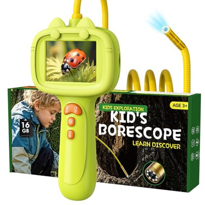 Borescope Camera with Light for Kids Outdoor/Indoor Nature Exploration