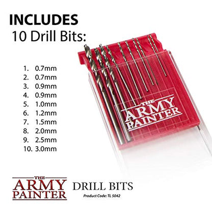 The Army Painter, Miniature & Model Drill bits, Three Bits 0,7x3mm - color: Drill Bit Set
