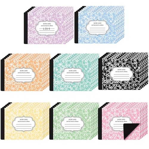Resurhang 48 Pcs Pastel Composition Magnetic Name Tags for Classroom - style: Pastel Composition