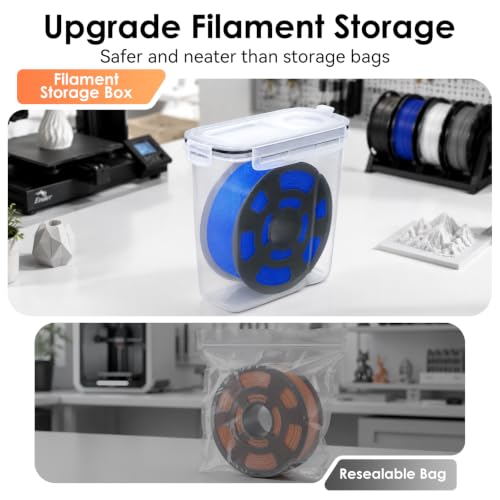 Aofmee Filament Storage Box, 6 Pack 4L Clear 3D Printer Filament Container