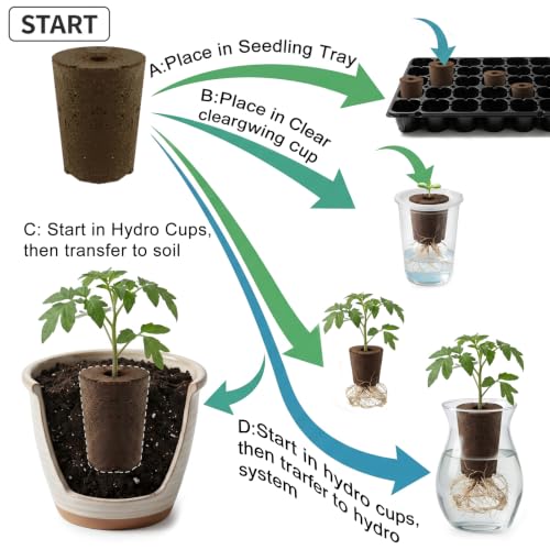 10 Set Seed Starter Cup Kit with Dome,Self Watering Propagation Cups