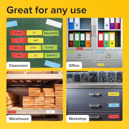 X-bet MAGNET Dry Erase Magnetic Labels, 1x3 (2.5x7.5cm), 30 pcs, Multicolor - color: Multicolor 1x3" 30 pcs