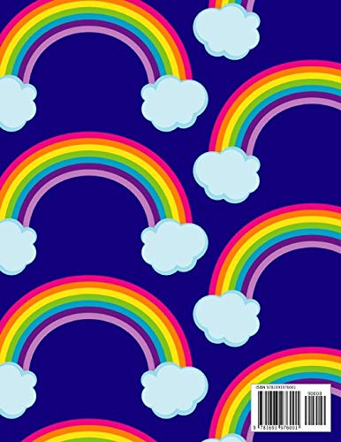 Weather Journal: LARGE Kids Weather Log Book Meteorology Gift For Weather Watchers and Future Meteorologists. Perfect For School Projects & Assignments. Blue Rainbow Cover.