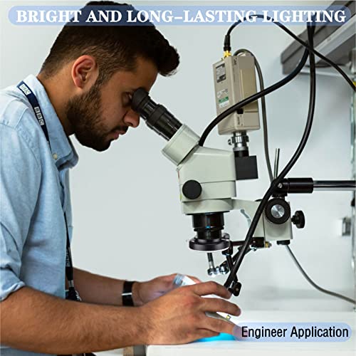 TreochtFUN Microscope 144 Led Ring Light Adjustable Illuminator - color: Black