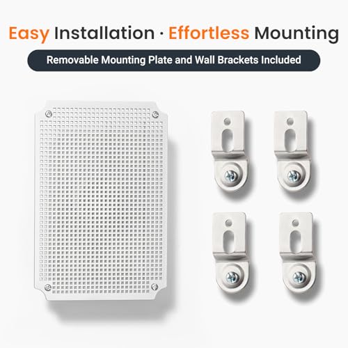 QILIPSU Junction Box IP67 Waterproof Plastic Electrical Enclosure Outdoor Weatherproof Project Electric Box with Mounting Plate, Wall Brackets, Hinged Grey Cover 11.2"x7.7"x5.1" - color: Grey Cover, size: 11.2"x7.7"x5.1"