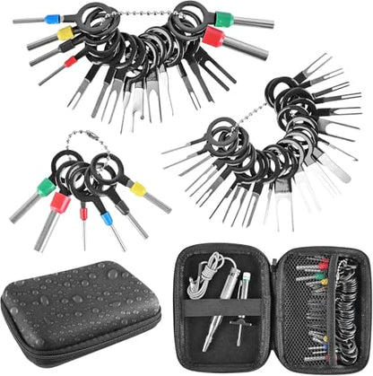Terminal Removal Tool Kit 44 Pcs Depinning Tool Electrical Connector Pin Removal Tool Kit Pin Extractor Tool Set Wire Terminal Release Tool for Automotive Car Household Devices - color: 44 PCS