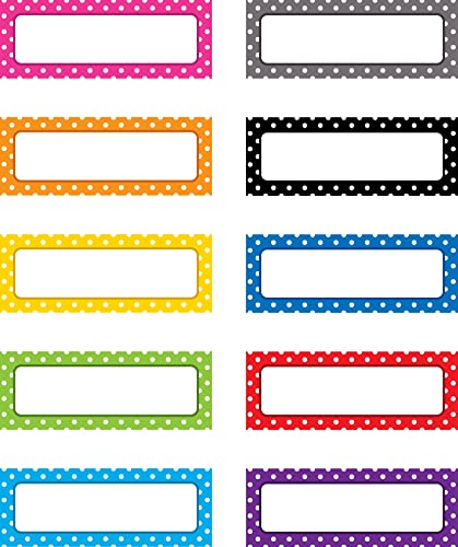 Teacher Created Resources Polka Dots Magnetic Labels (20650) - color: Polka Dots
