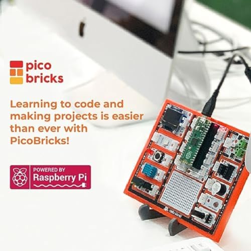 Picobricks Raspberry Pi Pico W Starter Kit with 12 Detachable Sensors and Extensive Learning Guide, Raspberry Pi Kit, Raspberry Pi Starter Kit, DIY Coding Kit - size: IoT Expert Kit