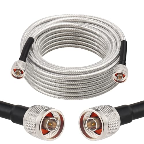 MOOKEERF RG8X N Male to N Male Cable 25FT,Ultra Low Loss N Cable 50 ohm RG8X Stranded Core for WiFi Router,Amplifier,Antenna,Signal Booster Use - size: 25FT