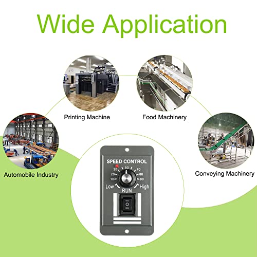 DC 12-60V Motor Speed Controller 20A Adjustable PWM Controller Switch Forward/Reverse Electric Motor Speed Regulator Suitable for DC Brush Motor