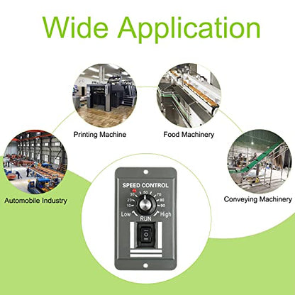 DC 12-60V Motor Speed Controller 20A Adjustable PWM Controller Switch Forward/Reverse Electric Motor Speed Regulator Suitable for DC Brush Motor