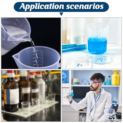 Plastic Measuring Cups, 100ml, Set of 15, for Liquid Measurement and Scientific Experiments (Pack of 3) - size: 100ML- 15pcs (Pack of 3), style: 100ML