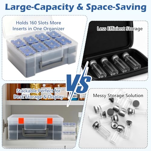 640 Slots Peptide Storage Box Bulk 3ml Plastic Peptide Case(Vials not incl) - color: Transparent, size: 640 Slots