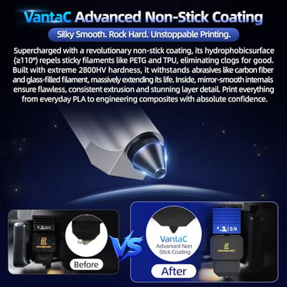 2Pack BIQU Panda Juicer SFC Hotend Print Head Kit for Bambu-Lab H2D/H2S/H2C/A1/A1 Mini Upgrade Standard Flow High Temperature Hot End 0.4mm VantaC Coating Hardened Steel Nozzle with 5PCS Silicone Sock - size: Panda Juicer SFC(For H2D/H2S/H2C/A1/A1 Mini)